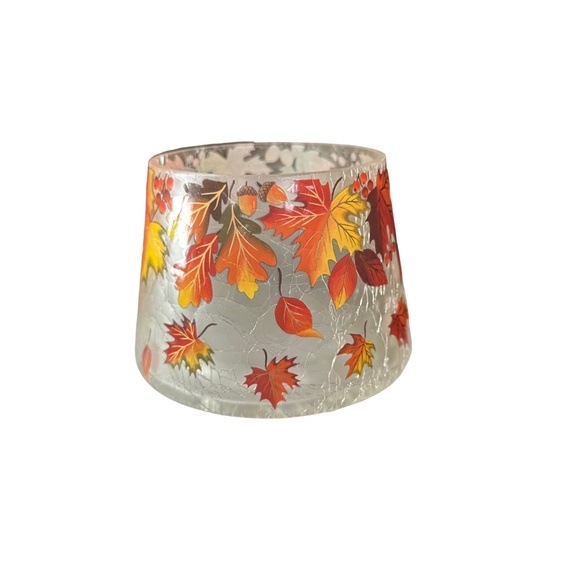 Yankee Candle 1711148 Crackled Fall Leaf V Jar Candle Shade - Picture 1 of 4